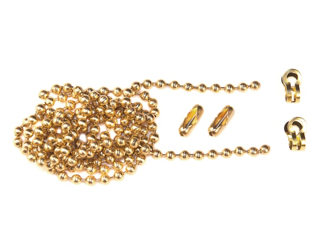 Brass Ball Chain Kit Polished Brass 1m FAICHBALLPB1