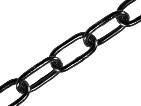 Black Japanned Chain 3.0mm x 2.5m - Max. Load 80kg FAICHCUT30B