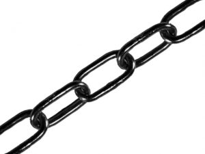 Black Japanned Chain 4.0mm x 2.5m - Max. Load 120kg FAICHCUT40B