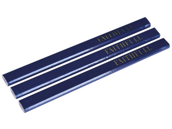 Carpenter's Pencils - Blue / Soft (Pack 3) FAICPB - Image 2