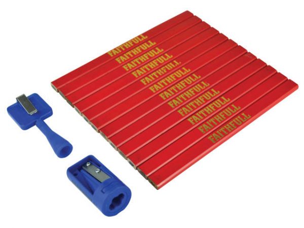 Carpenter's Pencil Kit Red / Medium (Pack 12) FAICPRKIT - Image 2