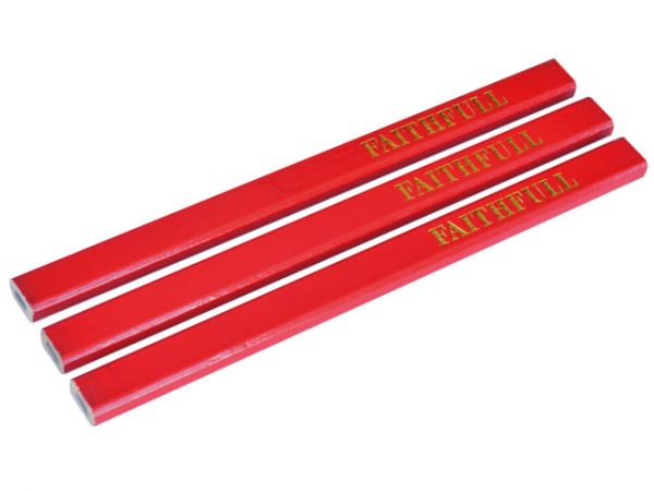 Carpenter's Pencils - Red / Medium (Pack 3) FAICPR - Image 2