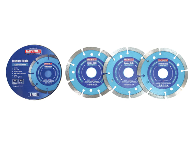 Contract Diamond Blades 115 x 22.2mm (Pack 3) FAIDBSET3C - Image 2