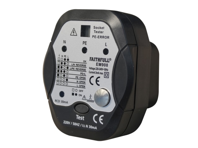 Socket Polarity Tester with RCD Test Function FAIDETSOCRCD