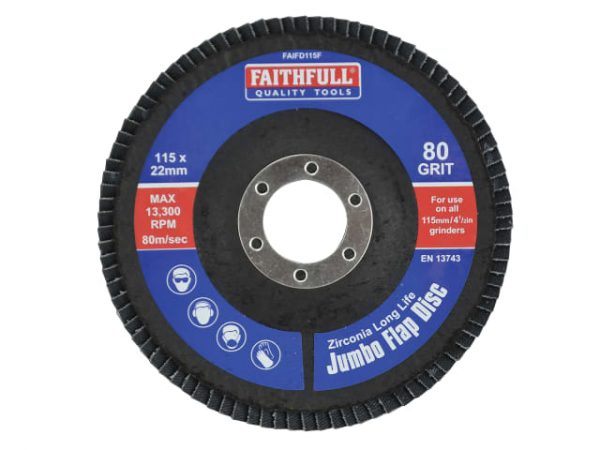Abrasive Jumbo Flap Disc 115mm Fine FAIFD115F