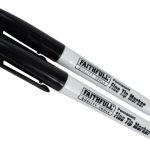 Fibre Tip Marker Pen Black (Pack 2) FAIFTMBLK2