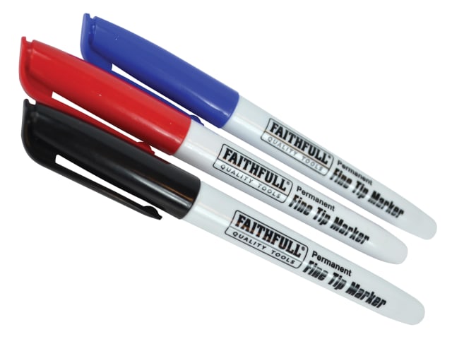 Fibre Tip Marker Pen Mixed (Pack 3) FAIFTMMIX3