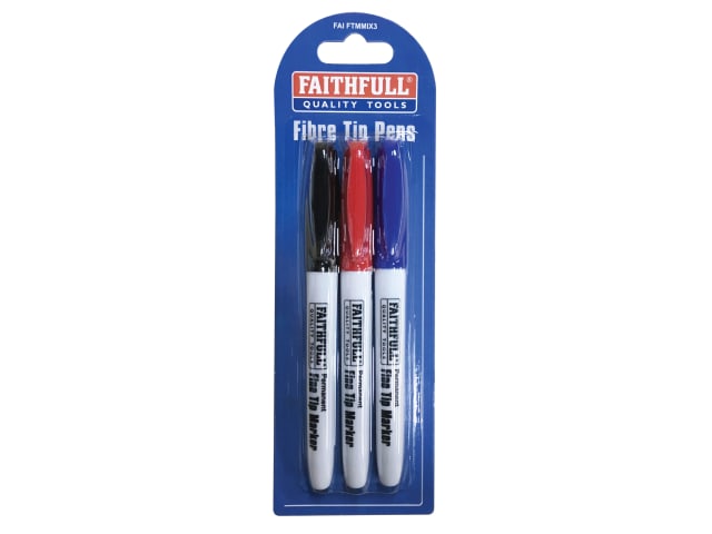 Fibre Tip Marker Pen Mixed (Pack 3) FAIFTMMIX3 - Image 2