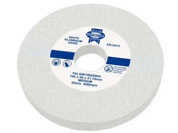 General Purpose Grinding Wheel 150 x 20mm White Medium FAIGW15020WG