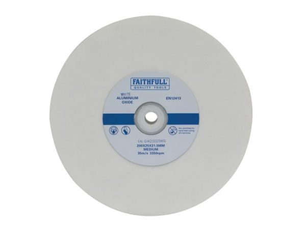 General Purpose Grinding Wheel 200 x 25mm White Medium FAIGW20025WG
