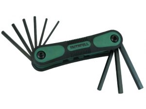 Folding Hexagon Key Set -  9 Piece (5/64 - 1/4in) FAIHKSF9AF