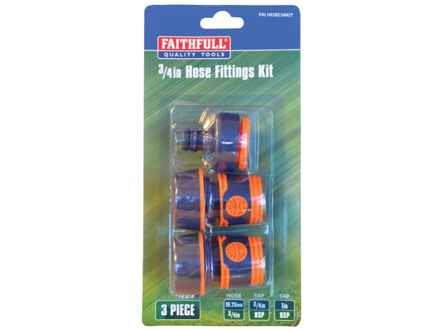 3/4in Plastic Hose Fittings Kit - 3 Piece FAIHOSE34KIT - Image 2