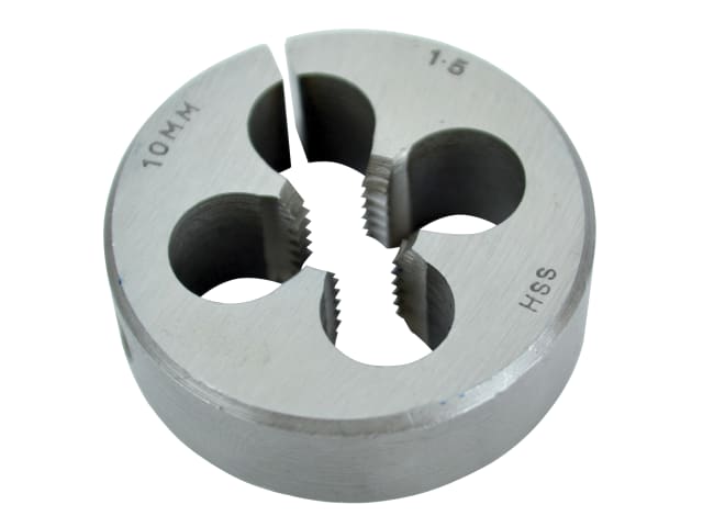 HSS Straight Flute Split Die M10 x 1.50 - 1.1/2in OD FAIHSSDM10