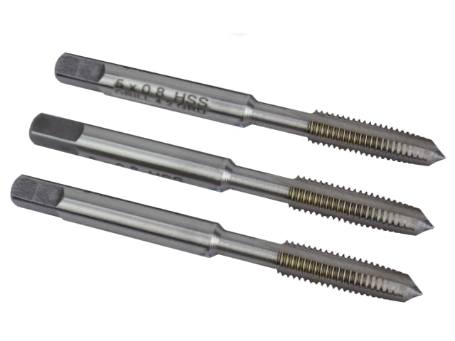 HSS Straight Flute Tap Set M5 x 0.8 - 3 Piece FAIHSSTM5
