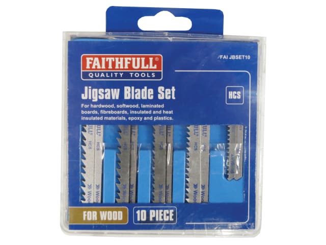 Jigsaw Blade Set of 10 Assorted FAIJBSET10
