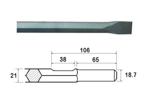 Kango Shank Chisel 25 x 450mm (914119) FAIKAGC450