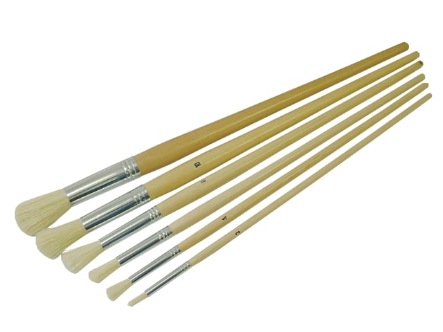 Round Fitch Brush Set 6 Piece FAIPBFITRPK