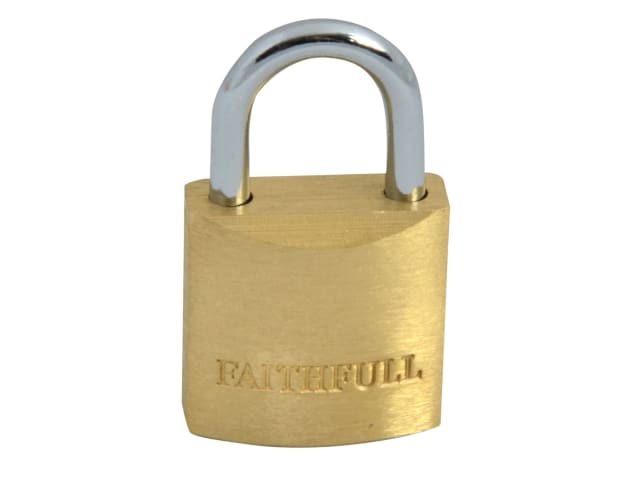 Brass Padlock 20mm 3 Keys FAIPLB20
