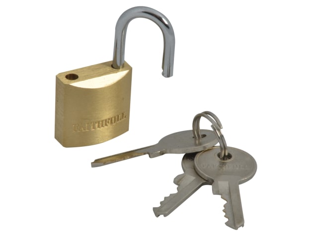 Brass Padlock 20mm 3 Keys FAIPLB20 - Image 5