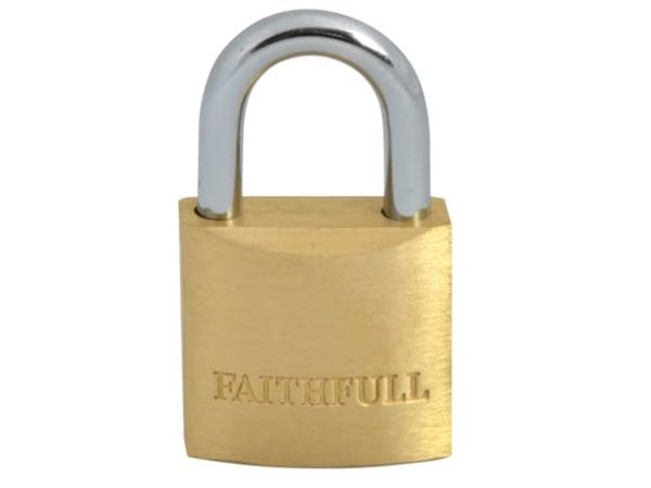 Brass Padlock 25mm 3 Keys FAIPLB25