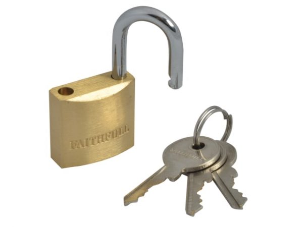 Brass Padlock 25mm 3 Keys FAIPLB25 - Image 5