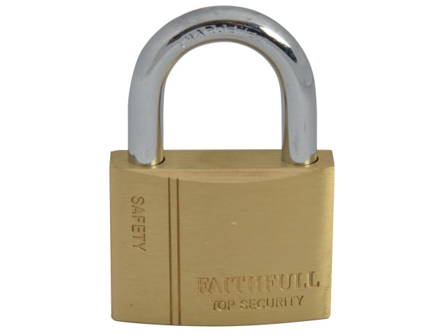 Brass Padlock 50mm 3 Keys FAIPLB50