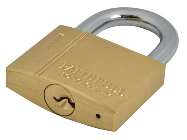 Brass Padlock 50mm 3 Keys FAIPLB50 - Image 2