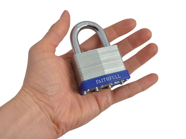 Laminated Steel Padlock 50mm 3 Keys FAIPLLAM50 - Image 3