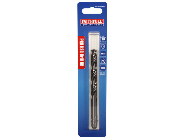 Professional HSS Jobber Drill Bit Pre Pack 10.00mm OL:132mm WL:83mm FAIPP1000PRO - Image 2