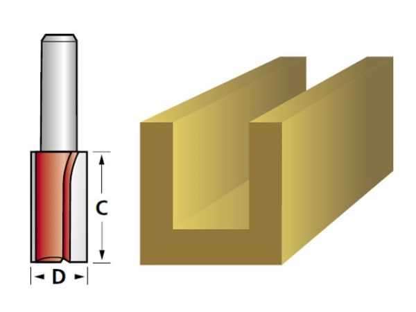 Router Bit TCT Two Flute 10.0 x 19mm 1/2in Shank FAIRB220 - Image 2
