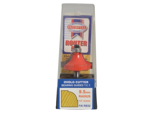 Router Bit TCT Ovolo 16.5mm 1/4in Shank FAIRB32 - Image 2