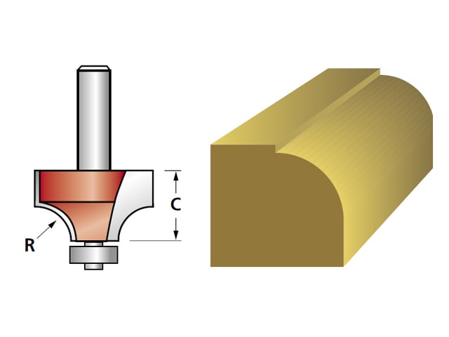 Router Bit TCT Rounding Over 15.8mm x 9.5mm 1/4in Shank FAIRB41 - Image 3