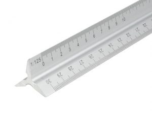 Aluminium Rule 300mm Triangle FAIRULETRI
