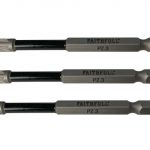 Pozidriv Impact Screwdriver Bits PZ3 x 75mm (Pack 3) FAISBPZ375IM