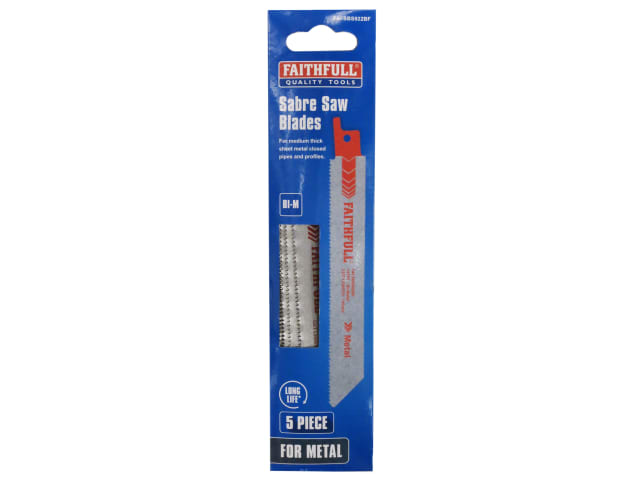 S922BF Sabre Saw Blade Metal 150mm 14 TPI (Pack of 5) FAISBS922BF - Image 2