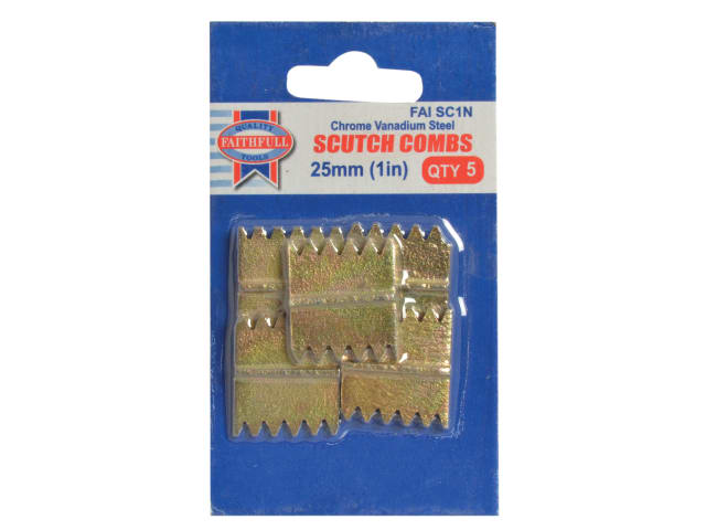 Scutch Combs 25mm (1in) Pack of 5 FAISC1N - Image 2