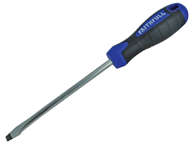 Soft Grip Screwdriver Flared Slotted Tip 8.0 x 150mm FAISDF150
