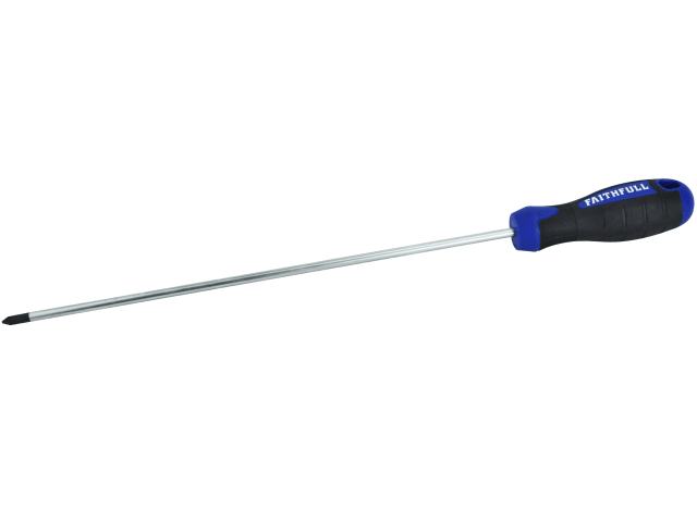 Soft Grip Screwdriver Pozidriv Tip PZ1 x 250mm Long Reach FAISDPZ1L