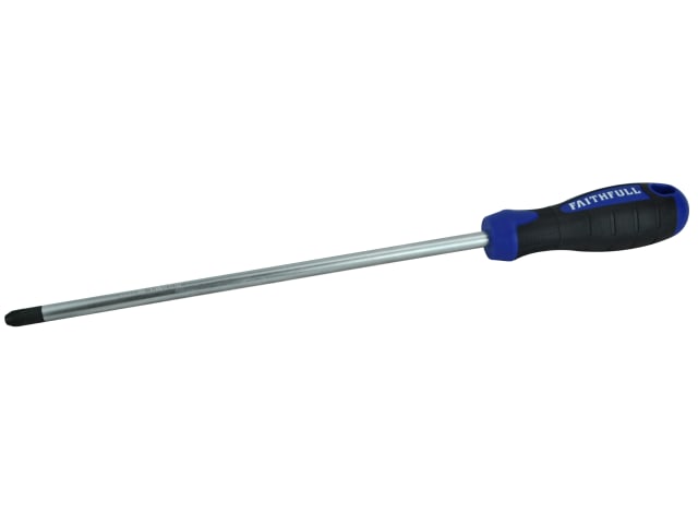Soft Grip Screwdriver Pozidriv Tip PZ4 x 250mm Long Reach FAISDPZ4L
