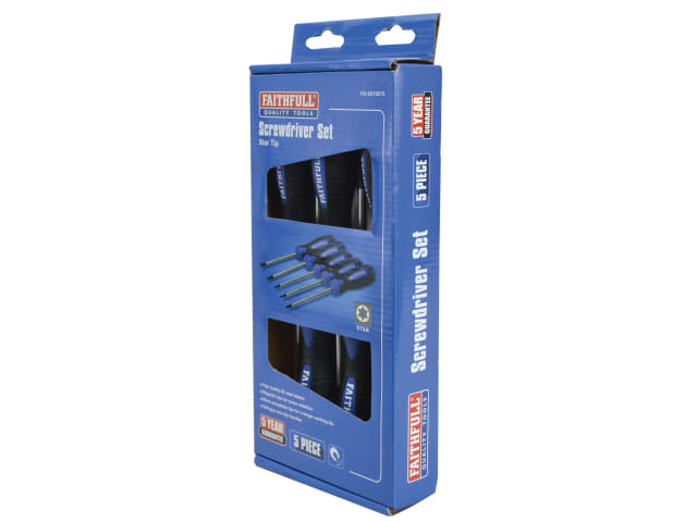 TORX (Star) Head Screwdriver Set - 5 Piece FAISDTSET5 - Image 2
