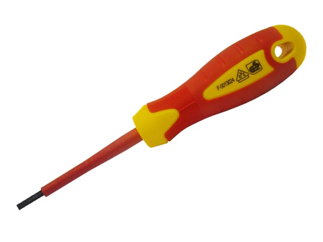 VDE Soft Grip Screwdriver Parallel Slotted Tip 5.5 x 125mm FAISDVDE55