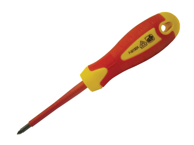 VDE Soft Grip Screwdriver Pozidriv Tip PZ2 x 100mm FAISDVDEPZ2
