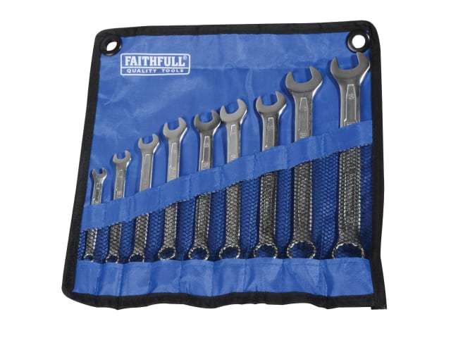 Faithfull Combination Spanner Set with Roll - 9 Piece FAISPASETC9R - Image 2