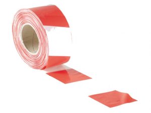 Barrier Tape 70mm x 500m Red & White FAITAPEBARRW