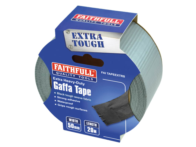 Extra Heavy-Duty Gaffa Tape 50mm x 20m Black FAITAPEEXTRB - Image 2