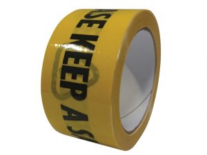 Laminated Self-Adhesive Hazard Tape Social Distance Black/Yellow 50mm x 33m FAITAPEHAZSD