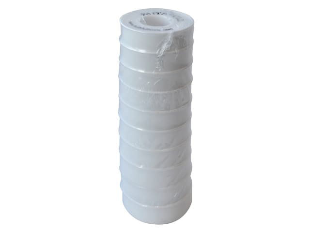 P.T.F.E Tape 12mm x 12m White (Pack 10) FAITAPEPTF10