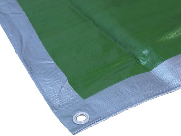 Tarpaulin Green / Silver 5.4 x 3.6m (18 x 12ft) 80gsm FAITARP1812
