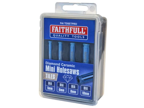 Diamond Ceramic Mini Holesaw Set -  4 Piece FAITDSETPRO