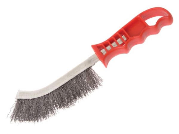 Wire Scratch Brush Steel Red Handle FAIWBHANDS